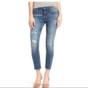 Women's Blue Distressed Jeans